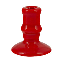 Подсвечник настольный фарфоровый "Традиционный" красный, 4,3х5 см