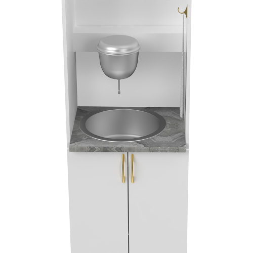 Шкаф под рукомойник "Самарский" белый, 60х50х201 см фото 3