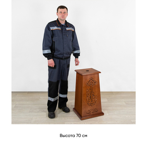 Подставка под хоругвь, крест, икону "Суздальская", цвет "кипарис" фото 4