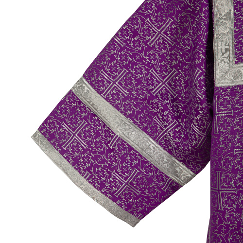 Стихарь алтарника, парча "Афон", фиолетовый с серебром фото 3