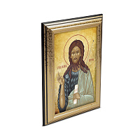 Икона Пророка, Предтечи и Крестителя Господня Иоанна в пластиковой рамке, черная с золотом, 13х1,5х18 см