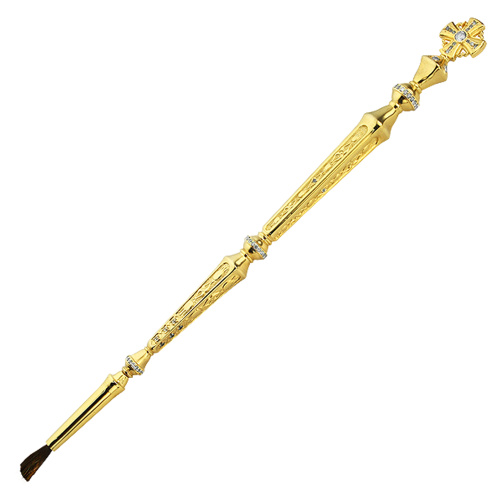 Стрючица из ювелирного сплава в позолоте с фианитами, длина 21 cм фото 2 Стрючица из ювелирного сплава в позолоте с фианитами, длина 21 cм фото 2