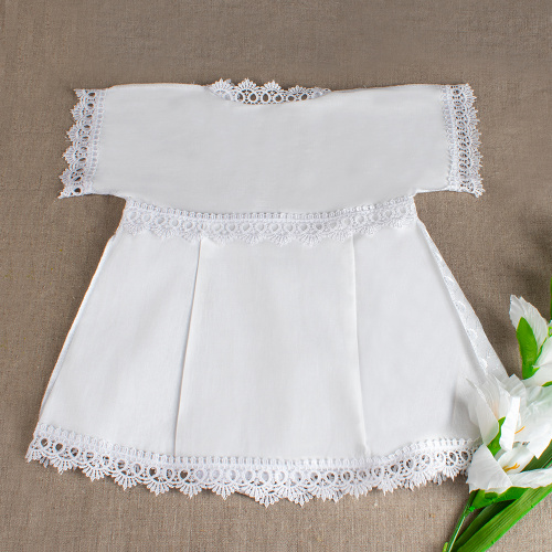 Платье для крещения белое, размер 62-74 фото 2