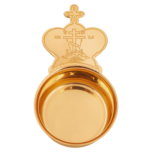 Ковш для запивки из ювелирного сплава в позолоте, Ø 7,5 см фото 4