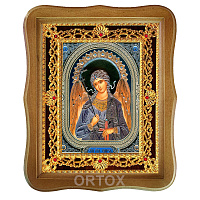Икона Ангела Хранителя, фигурная багетная рамка, 22х27 см