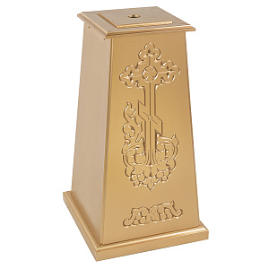 Подставка под хоругвь, крест, икону "Суздальская", цвет "золото" (высота 70 см, краска)