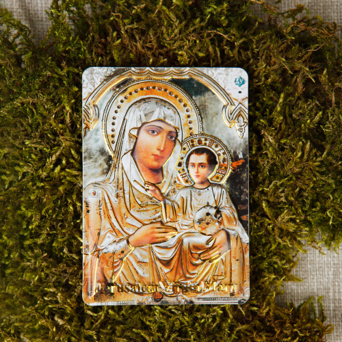 Магнит с иконой Божией Матери "Иерусалимская", 7х10 см фото 3