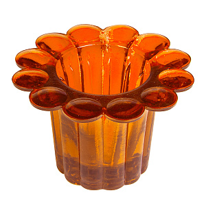 Стаканчик для лампадки "Ромашка" желтый, 8х5,5 см (стекло)