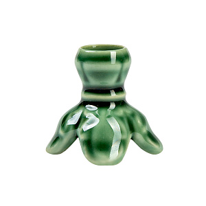 Подсвечник настольный керамический "Тюльпан", 3,1х3 см (зеленый)