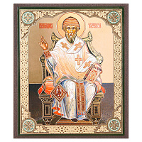 Икона святителя Спиридона Тримифунтского, МДФ, 10х12 см