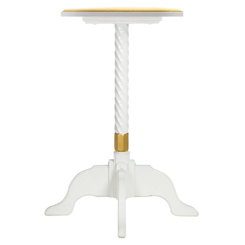 Подставка церковная выносная "Курская" круглая, белая с золотом (патина), колонна, 46х46х80 см фото 2