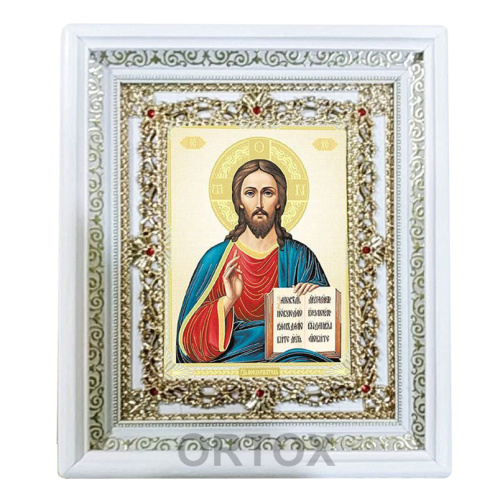 Икона Спасителя, 24х28 см, багетная рамка, У-0166