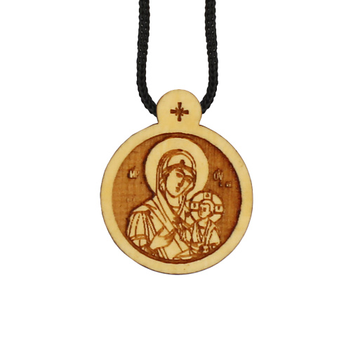 Образок деревянный с ликом Пресвятой Богородицы фото 2