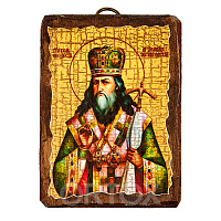 Икона святителя Феодосия, архиепископа Черниговского, 6,5х9 см, под старину