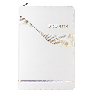Библия. Кожаный переплет на молнии. Без неканонических книг (золотой обрез)