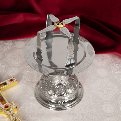 Дискос № 19, латунь, нержавеющая сталь, никелирование, Ø 19,5 см фото 2 Дискос № 19, латунь, нержавеющая сталь, никелирование, Ø 19,5 см фото 2