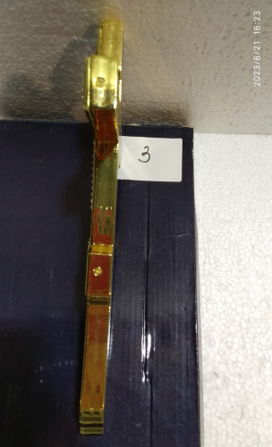 Крест напрестольный латунный восьмиконечный, 14,5х26 см, У-0632 фото 15