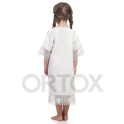 Рубашка для крещения "Лучик" белая из бязи, размер в ассортименте фото 10