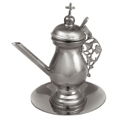 Чайник для теплоты, латунь, никелирование, высота 17 см Чайник для теплоты, латунь, никелирование, высота 17 см