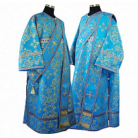 Облачение протодиаконское голубое, отделка цветной галун с рисунком