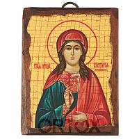 Икона мученицы Виктории Кордубской, под старину, 6,5х9 см