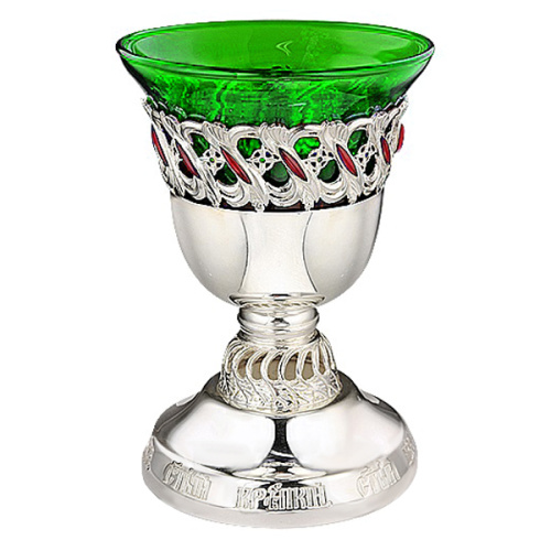 Лампада настольная из ювелирного сплава, серебрение, эмаль фото 2