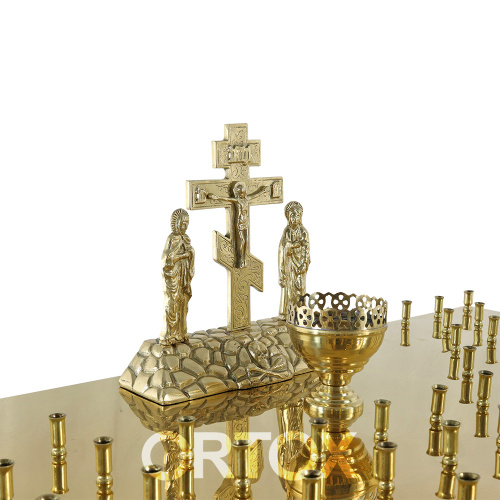 Панихидный стол на 100 свечей "Ивановский", 85х50 см, резьба фото 4
