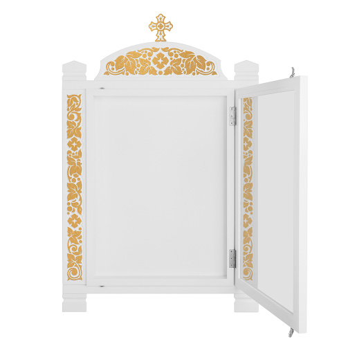 Киот настенный "Суздальский" белый с золотом (поталь), один модуль фото 7 Киот настенный "Суздальский" белый с золотом (поталь), один модуль фото 7