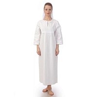 Рубашка для крещения женская белая из плотной бязи, размер в ассортименте