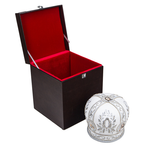 Футляр для митры, искусственная кожа, 30х30х35 см, коричневый фото 3