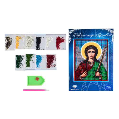 Алмазная мозаика "Икона Ангела Хранителя", 15х20 см фото 2