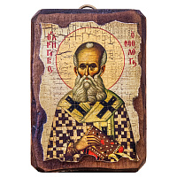 Икона святителя Григория Богослова, 6,5х9 см, под старину
