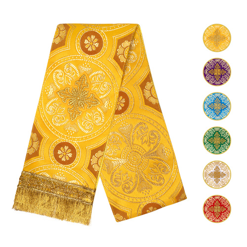 Закладка для Апостола, шелк "Горненский", с золотом, 100х10 см Закладка для Апостола, шелк "Горненский", с золотом, 100х10 см