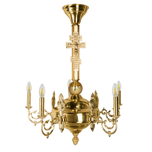 Паникадило на 5 свечей, диаметр 70 см, высота 90 см фото 6