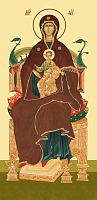 Купить богородица на троне с младенцем, каноническое письмо, сп-1143