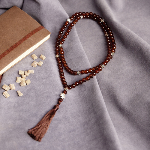 Четки из поделочного камня с разделителями, на 100 бусин, №2