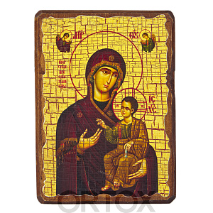 Икона Божией Матери "Иверская", под старину (7х9 см)