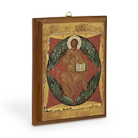 Икона Спасителя "Спас в Силах" (прп. Андрея Рублева) на деревянной основе, холст с золочением