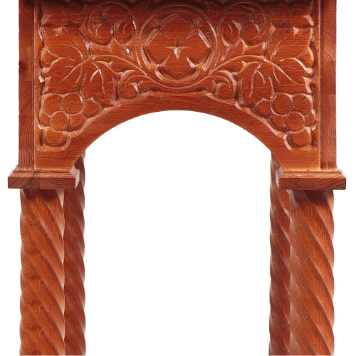 Панихидный стол песковой "Суздальский", цвет "кипарис", колонны, резьба, 40х40х100 см фото 9