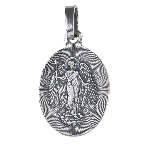 Образок мельхиоровый с ликом великомученицы Ирины Македонской, серебрение фото 3