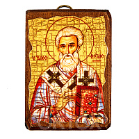 Икона святителя Тарасия, патриарха Константинопольского, 6,5х9 см, под старину