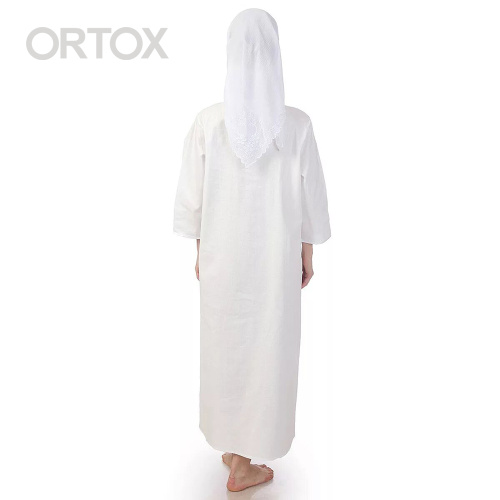 Рубашка для крещения женская белая из плотной бязи, размер в ассортименте фото 3