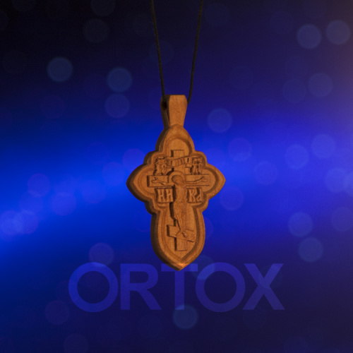 Деревянный нательный крестик «Квадрифолий» с распятием, цвет светлый, высота 5,3 см фото 5