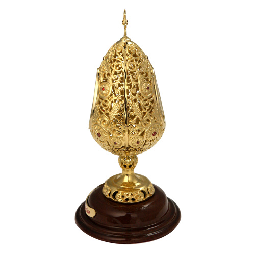 Яйцо из ювелирного сплава в позолоте "Пасхальное" фото 3