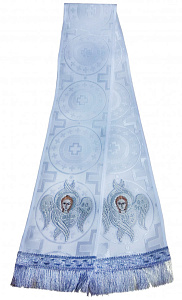 Закладка для Евангелия вышитая с херувимами, шелк, 150х15 см (бахрома)