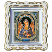 Икона Ангела Хранителя, фигурная багетная рамка, 25х28 см