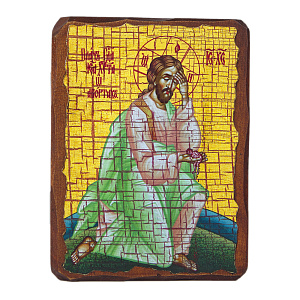 Икона Спасителя Плач об абортах, под старину (7х9 см)