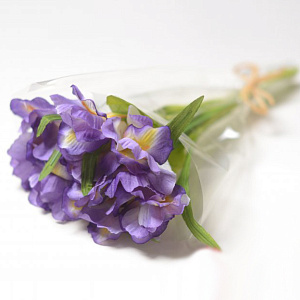 Цветы искусственные "Букет ирисов", цвета в ассортименте (фиолетовый)