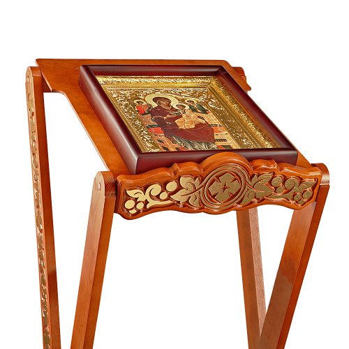 Аналой раскладной "Суздальский", цвет "кипарис" с золотом (поталь) фото 5