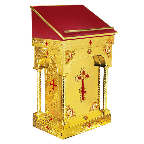 Аналой центральный "Палестинский", эмаль, литье, 85х50х120 см